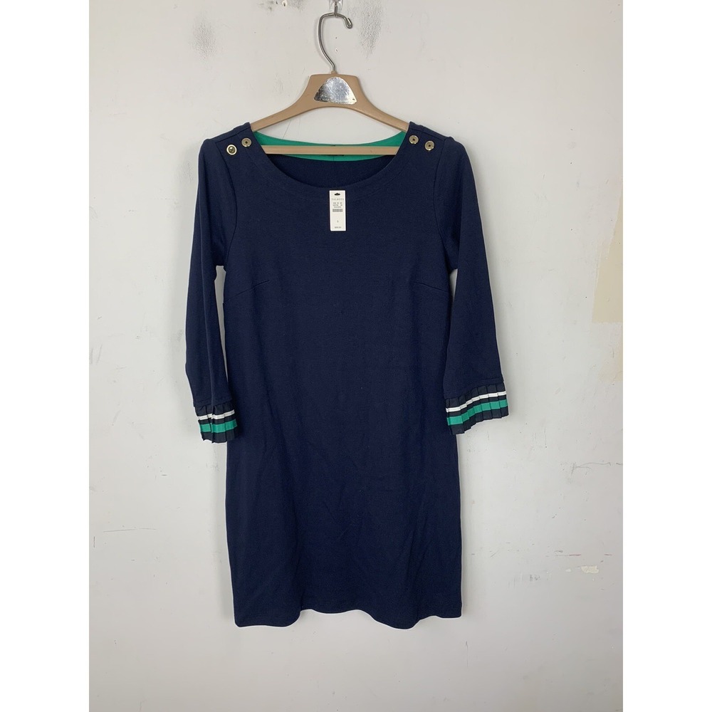 Talbots Womens Dress Small Navy Blue Nautical‎ Office Coastal Wedding Corporate